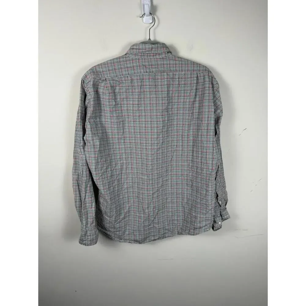 Sid Mashburn Shirt Large Long Sleeve Button Up Multicolor Check Cotton - Picture 3 of 5
